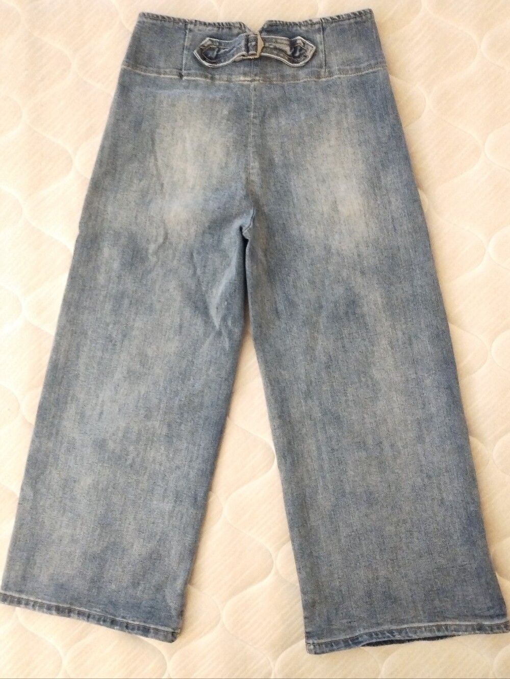 Wishlist Wide Leg Crop High Rise Button Fly Jeans Size S - Picture 2 of 5